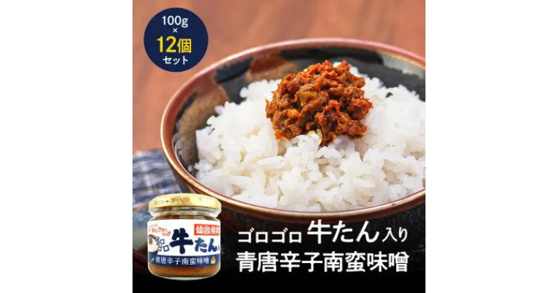 【ふるさと納税】牛たん入り青唐辛子南蛮味噌100g×12個セット【1368970】