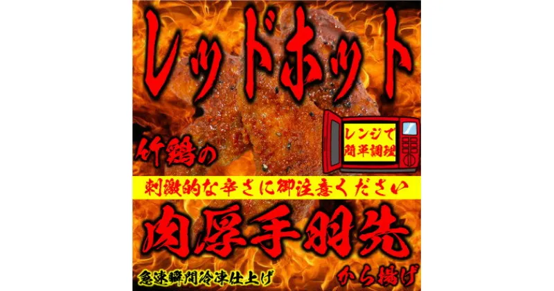 【ふるさと納税】レッドホット手羽先唐揚げ瞬間急速冷凍仕上げ　5本入×4セット【配送不可地域：離島】【1419524】