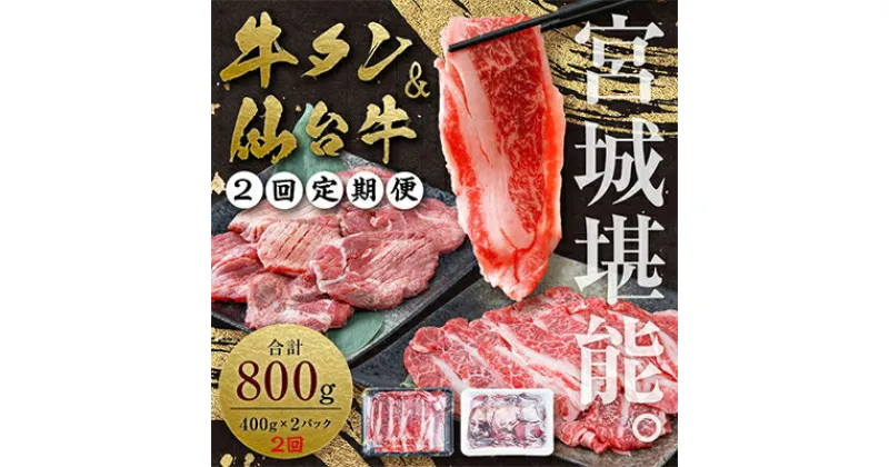 【ふるさと納税】【毎月定期便】お肉の宮城県堪能セット 毎月800g全2回【配送不可地域：離島】【4012593】