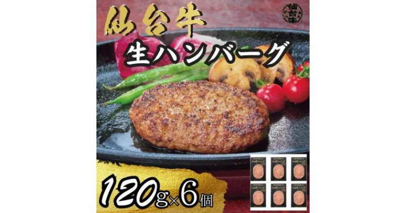 【ふるさと納税】宮城県産仙台牛 生ハンバーグ 120g×6個【配送不可地域：離島】【1507406】