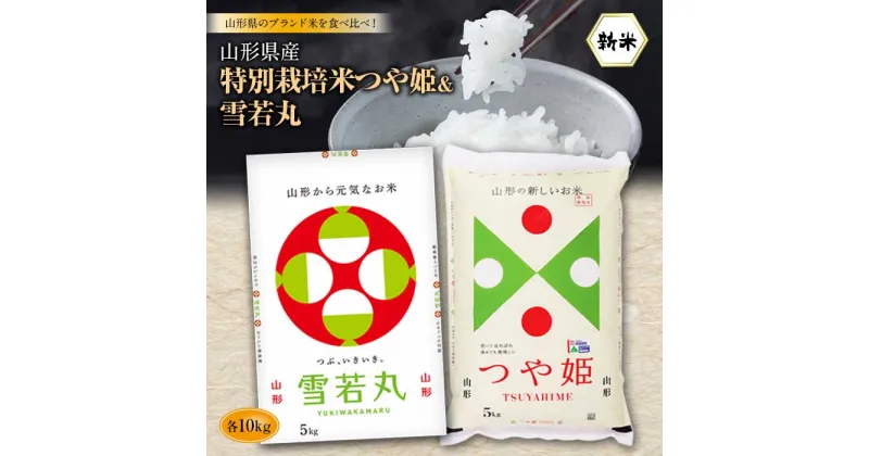 【ふるさと納税】 山形県産 特別栽培米つや姫10kg(5kg×2)＆雪若丸10kg(5kg×2) 米 お米 コメ ごはん ご飯 食品 山形県 F2Y-4013