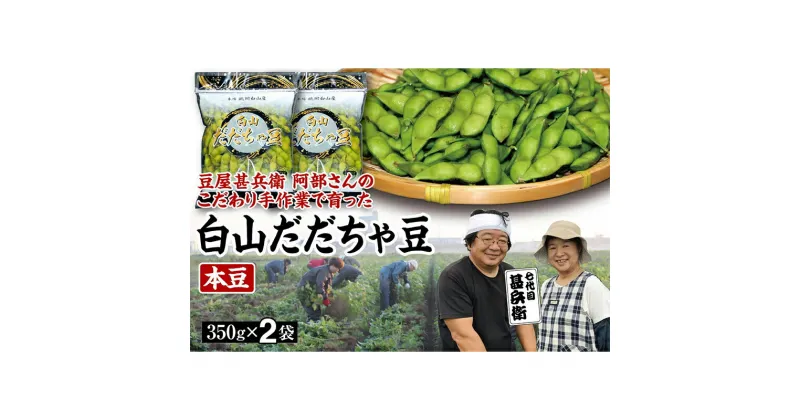 【ふるさと納税】 【先行予約 2025年8月発送】こだわり手作業で育った 山形県産だだちゃ豆 本豆 350g×2袋 豆類 豆 野菜 食品 山形県 FSY-0341