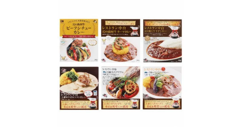 【ふるさと納税】レストラン中台のプレミアムカレーギフト6種類の詰め合わせ【配送不可地域：離島・沖縄県】【1368815】