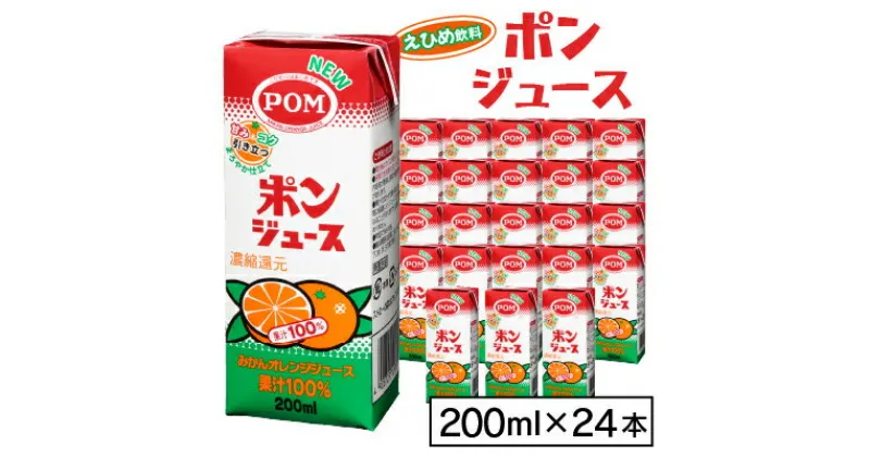 【ふるさと納税】えひめ飲料　ポンジュース　200ml×24本【配送不可地域：離島・沖縄県】【1394422】