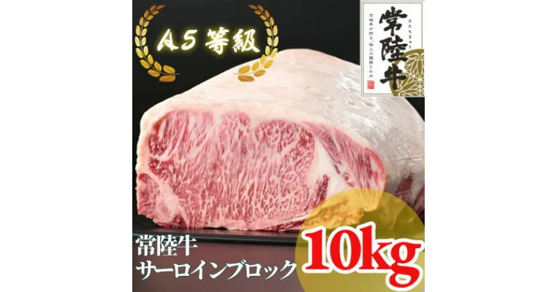 【ふるさと納税】【常陸牛】A5等級 サーロインブロック 10kg【配送不可地域：離島・沖縄県】【1517957】