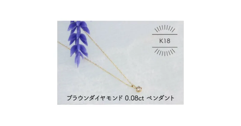 【ふるさと納税】K18YG ブラウンダイヤモンド 0.08ct ペンダント(1点)【配送不可地域：沖縄県】【1345676】