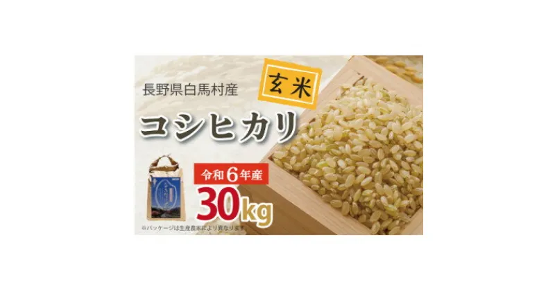 【ふるさと納税】【令和6年産新米】白馬産コシヒカリ【玄米】30kg【1490163】