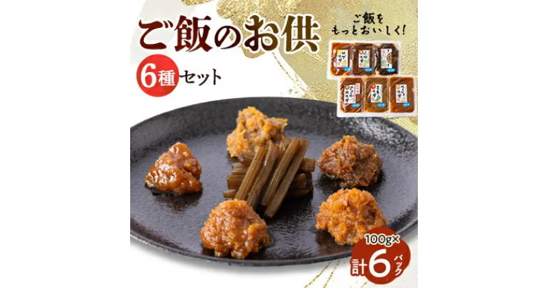 【ふるさと納税】ご飯をもっとおいしく!ご飯のお供セット 100g×6パック【配送不可地域：離島】【1490660】