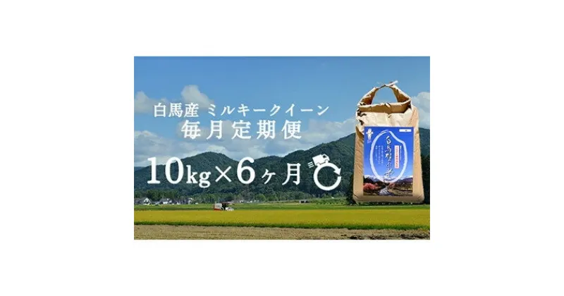 【ふるさと納税】【毎月定期便】長野県白馬村産ミルキークイーン10kg全6回【4057898】