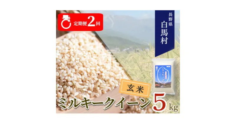 【ふるさと納税】【毎月定期便】長野県白馬村産ミルキークイーン【玄米】5kg全2回【4057922】