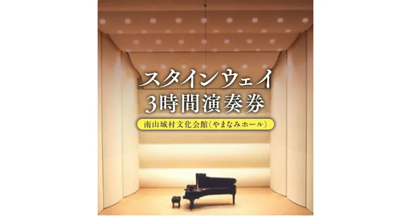 【ふるさと納税】 スタインウェイ フルコンサートピアノ 3時間 演奏券 今日からあなたもピアニスト！ ピアノ 音楽 楽器 舞台 演奏 コンサート グランドピアノ 体験 ピアノ演奏 利用券 京都 南山城村