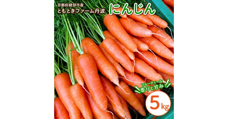 【ふるさと納税】 丸かじりできる！甘いにんじん(約5kg)【発送時期：7月/12月～2月】丸かじり 甘い 人参 安心安全 季節の野菜 新鮮 農薬不使用 フルーティ 京都 綾部 農家直送