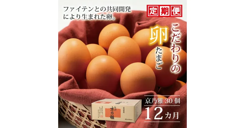 【ふるさと納税】 京の雅 30個 （割れ保証4個含む） 12ヶ月 定期便 卵 たまご 濃い 玉子 セット 卵焼き 12か月 毎月 定期 12回 お届け 卵かけご飯 ゆで卵 鶏卵 卵黄 定期 お届け まとめ買い 卵かけご飯 ごはん ゆで卵 鶏卵 卵黄 生卵 京都府 京丹波町 瑞穂 みずほファーム