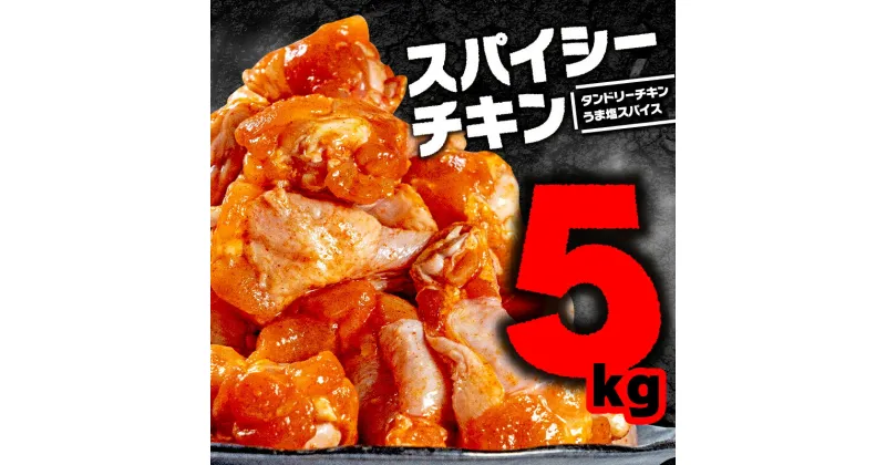 【ふるさと納税】 スパイシーチキン 5kg ( 2.5kg×2種 ) 国産 鶏 肉 簡単調理 おかず 弁当 小分け 冷凍 パック スパイス チキン おつまみ