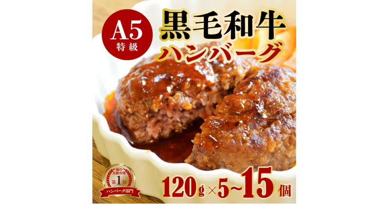 【ふるさと納税】 訳あり 選べる個数 国産 A5 黒毛和牛 手ごね ハンバーグ120g×5~15個 小分け 個包装 冷凍 牛肉 お弁当 高級 ギフト 人気 ワケアリ 贈答用 ジューシー 美味しい おすすめ レシピ 簡単 焼き方 10000円 一万