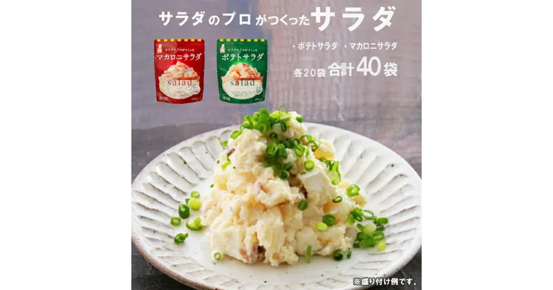 【ふるさと納税】 サラダのプロがつくった サラダ 2種類 セット 40袋 ポテトサラダ マカロニサラダ ポテサラ マカロニ 個包装 レトルト パウチ 小分け お弁当 弁当 ご飯 おかず サラダ 食べ切り ケンコーマヨネーズ 惣菜 弁当 サンドイッチ グラタン 京都 舞鶴