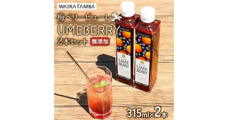 【ふるさと納税】 梅ベリーピューレ UMEBERRY 2本セット 315ml×2本 無添加 5倍希釈 フルーツ 梅ジュース 梅ペースト 梅ジャム 果物 梅 うめ 完熟梅 ブルーベリー ジュース シロップ 贈り物 割材 炭酸割 お酒割 焼酎 ヨーグルト 牛乳 カクテル 京都 京丹波