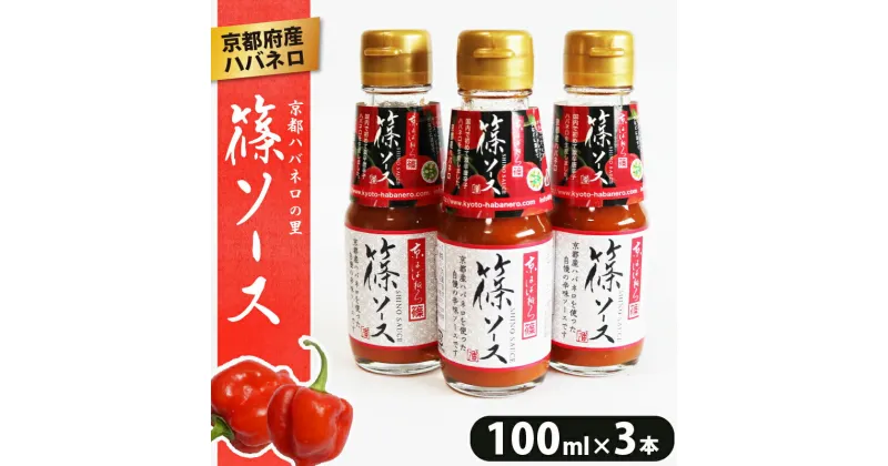 【ふるさと納税】 篠ソース 3本セット 100ml×3本 ハバネロ 京都府産 激辛 調味料 ピザ パスタ イタリアン メキシカン エスニック 中華 和食