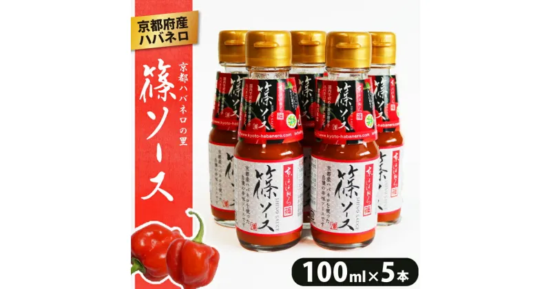 【ふるさと納税】 篠ソース 5本セット 100ml×5本 ハバネロ 京都府産 激辛 調味料 ピザ パスタ イタリアン メキシカン エスニック 中華 和食