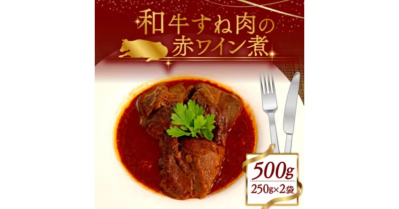 【ふるさと納税】 和牛スネ肉の赤ワイン煮 500g （250g×2袋）和牛 スネ肉の赤ワイン煮 冷凍 小分け 肉 牛 牛肉 個包装 フランス料理 ワイン 赤ワイン ごはんのお供 ふるさと納税 おかず 煮物 木津川市 京都