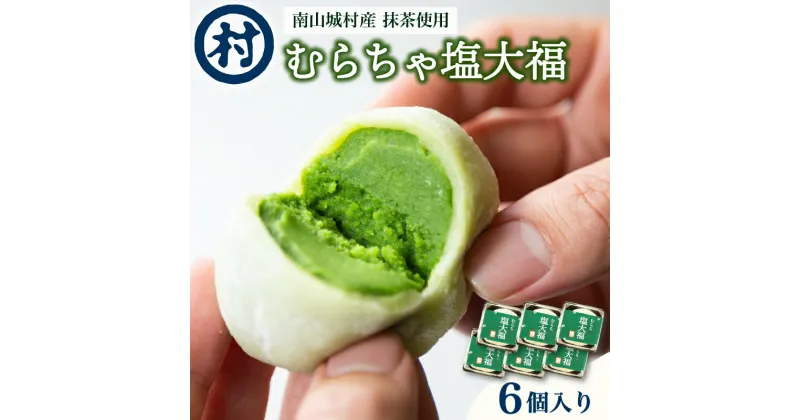 【ふるさと納税】 むらちゃ塩大福 6個入り 抹茶 天然塩 塩大福 大福 抹茶餡 抹茶あん 和菓子 冷凍 濃厚 抹茶スイーツ 抹茶デザート 宇治抹茶 お茶 お茶請け 甘味 お菓子 ご褒美 贅沢 お取り寄せ 南山城村 京都府