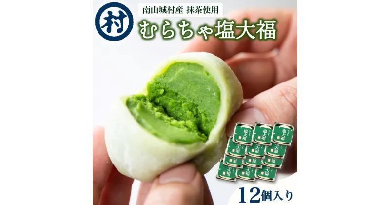 【ふるさと納税】 むらちゃ塩大福 12個入り 抹茶 天然塩 塩大福 大福 抹茶餡 抹茶あん 和菓子 冷凍 濃厚 抹茶スイーツ 抹茶デザート 宇治抹茶 お茶 お茶請け 甘味 お菓子 ご褒美 贅沢 お取り寄せ 南山城村 京都府