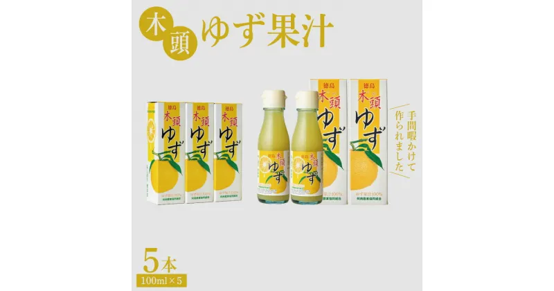 【ふるさと納税】 ゆず 果汁 500ml（ 100ml × 5本 ）セット 木頭ゆず 柚子 フルーツ 果物 柑橘 調味料 飲み物 果汁100％ 酸味 ゆず酢 お寿司 鍋 水炊き つけ汁 酢の物