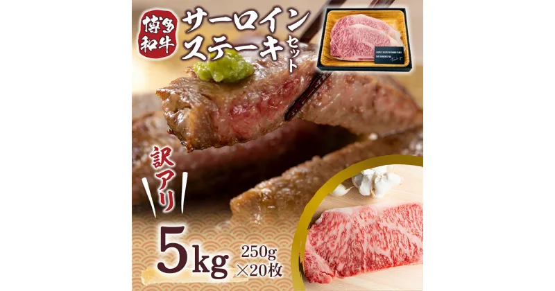 【ふるさと納税】訳アリ!【A4～A5】博多和牛サーロインステーキ　5kg(250g2枚入り×10パック) 送料無料 博多和牛 牛肉 名産品 お取り寄せ グルメ サーロイン ステーキ AO028