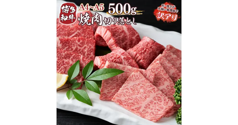 【ふるさと納税】訳あり!【A4～A5】博多和牛焼肉切り落とし(肩ロース・バラ) 500g 送料無料 和牛 ロース バラ 名産品 お取り寄せ グルメ AO039