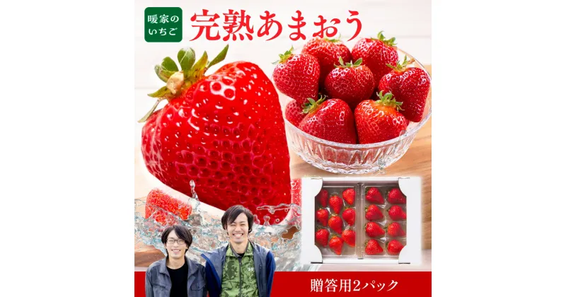 【ふるさと納税】 暖家のいちご　完熟あまおう　贈答用2パック 送料無料 あまおう いちご 名産品 果物 AB001