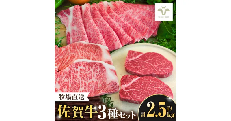 【ふるさと納税】【レビューキャンペーン実施中】【牧場直送】佐賀牛すき焼き用1.5kgと佐賀牛サーロインステーキ600gとヒレステーキ450g 佐賀県／有限会社佐賀セントラル牧場[41ASAA114]