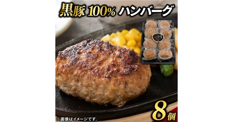 【ふるさと納税】黒豚100%ハンバーグ 計640g（80g×8個） / 国産豚 黒豚 ハンバーグ / 佐賀県 / 佐嘉ZEYTAKUYA（豚八）[41AQAA012]