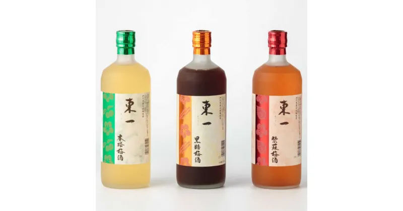 【ふるさと納税】東一（本格梅酒・黒糖梅酒・紫蘇梅酒）720ml×3本 / 梅酒 食前酒 食後酒 / 佐賀県 / 有限会社嬉野酒店[41AIAA007]