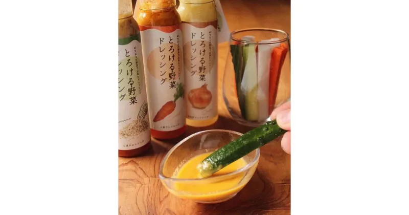 【ふるさと納税】とろける野菜ドレッシング3本　ギフトセット　200ml×3本 | 調味料 食品 加工食品 人気 おすすめ 送料無料