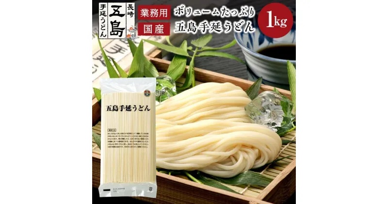 【ふるさと納税】ボリュームたっぷり！大容量 五島手延うどん 1kg 業務用＜長崎五島うどん＞ | 麺 食品 加工食品 人気 おすすめ 送料無料　