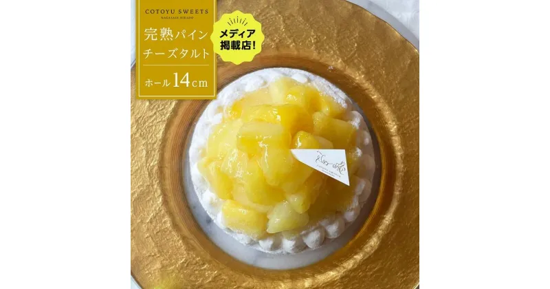 【ふるさと納税】完熟パインチーズタルト 1ホール（14cm） / 心優 -Cotoyu Sweets- | ケーキ スイーツ 洋菓子 お菓子 長崎県 ホールケーキ フルーツタルト パイナップル チーズケーキ 果物 フルーツ お取り寄せ ギフト 贈答 送料無料