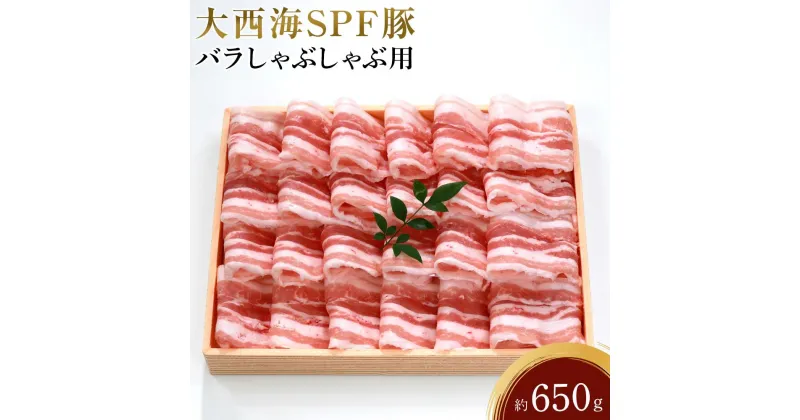 【ふるさと納税】大西海SPF豚 バラしゃぶしゃぶ用 約650g | 長崎県 九州 豚 豚肉 にく 豚バラ しゃぶしゃぶ 長崎和牛 お取り寄せ ふるさと 支援 支援品 納税