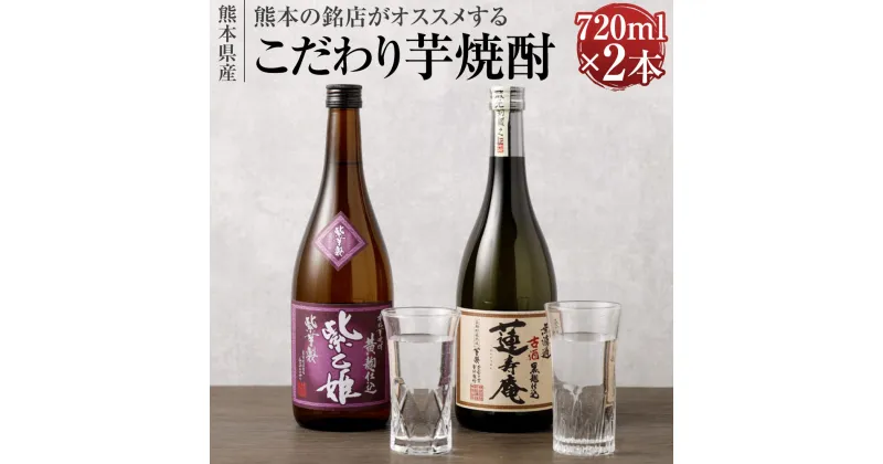 【ふるさと納税】熊本の銘店がオススメする熊本県産酒こだわり芋焼酎 720ml×2本 2種 セット 焼酎 芋焼酎 酒 お酒 紫乙姫 蓮寿庵 地酒 アルコール 飲み比べ 熊本県 送料無料