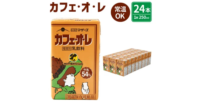 【ふるさと納税】カフェオレ 250ml×24本 1ケース コーヒー牛乳 カフェ・オ・レ 乳飲料 乳性飲料 コーヒー入り清涼飲料水 ドリンク 飲み物 飲料 セット 紙パック 常温保存可能 ロングライフ 九州 熊本県 送料無料