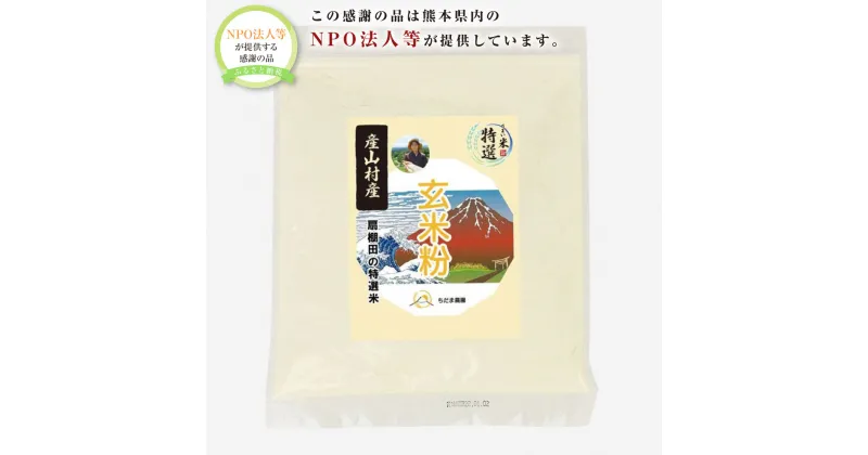 【ふるさと納税】【NPO等支援分】特選玄米粉 500g×2袋 合計1kg 玄米 特選米 コシヒカリ 産山村 米粉 有機JAS グルテンフリー 薄力粉代わり パウダー 国産 九州 熊本県 送料無料