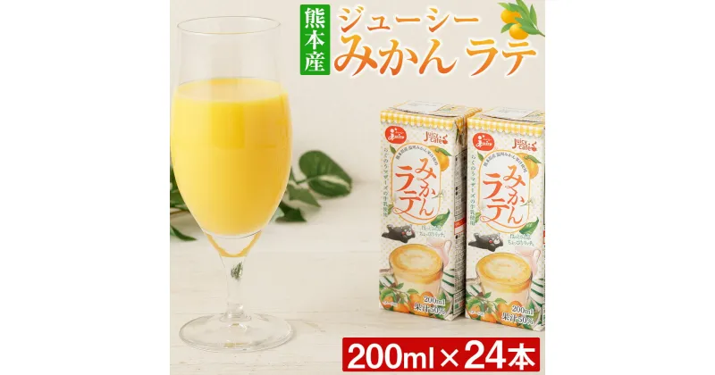 【ふるさと納税】ジューシーみかんラテ 200ml×24本 計4.8L ジューシー じゅーしー みかんジュース 紅茶 温州みかん 果汁 牛乳 紙パック 九州 熊本県 送料無料