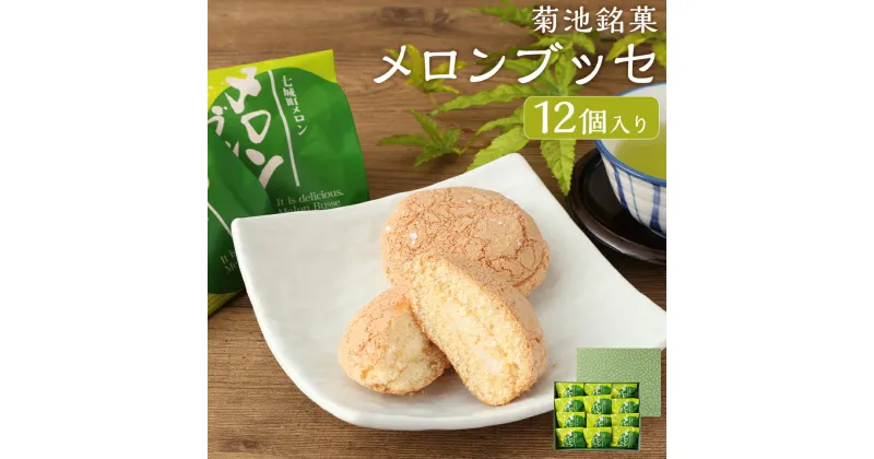 【ふるさと納税】菊池銘菓 メロンブッセ 九州産 1箱(12個入り) 菓子 お菓子 和菓子 洋菓子 銘菓 生菓子 菓子折り お茶菓子 メロン メロンクリーム クリーム ブッセ 化粧箱 常温 九州 熊本県 送料無料