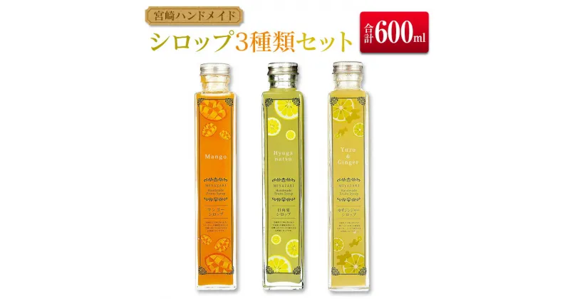 【ふるさと納税】◆宮崎ハンドメイドシロップ　3種類セット(合計600ml)