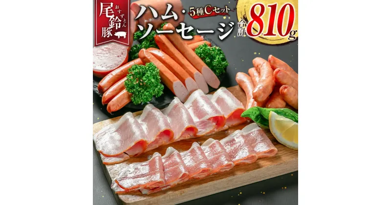 【ふるさと納税】【PREMIUM PORK】 尾鈴豚 ハム ソーセージ 詰め合わせ 合計810g 5種 Cセット 宮崎県産