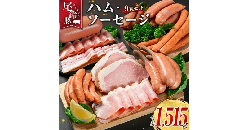 【ふるさと納税】【PREMIUM PORK】 尾鈴豚 ハム ソーセージ 詰め合わせ 合計1,515g 9種 セット 宮崎県産