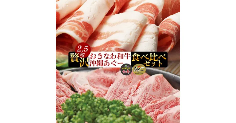 【ふるさと納税】沖縄あぐー豚＆おきなわ和牛の贅沢食べ比べセット（2.5kg） | 沖縄 沖縄県 南城市 ご当地 お取り寄せ お土産 沖縄お土産 沖縄土産 ふるさと 納税 支援 豚肉 牛肉 肉 豚 牛 お肉 国産肉 ご当地グルメ お取り寄せグルメ 取り寄せ グルメ ご当地土産