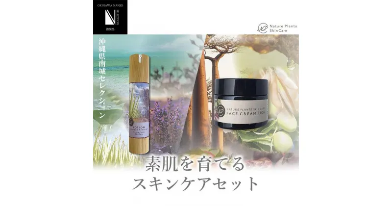 【ふるさと納税】【Nature Plants Skin Care】素肌を育てるスキンケアセット＜アロエ＞ | 天然素材 手作り スキンケア 美容 美 守本理恵 化粧水 天然 月桃 自然 メイクアップアーティスト メイク モデル 無添加 自然派 クリーム 美白 沖縄 海 オイル オーガニック