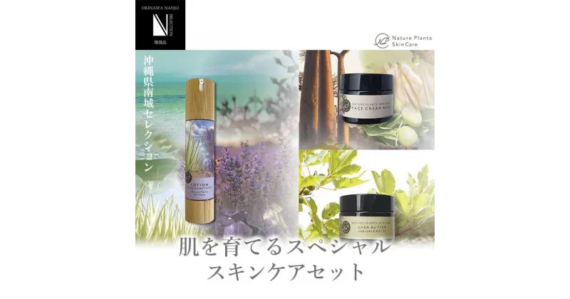 【ふるさと納税】【Nature Plants Skin Care】冬の乾燥に！肌を育てるスペシャルスキンケアセット | 天然素材 手作り スキンケア 美容 美 守本理恵 化粧水 天然 月桃 自然 メイクアップアーティスト メイク モデル 無添加 自然派 クリーム 美白 沖縄 海 オイル オーガニック