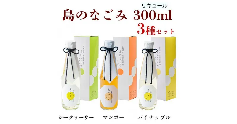 【ふるさと納税】島のなごみ12度 300ml 3種セット | くだもの フルーツ 飲み比べ シークヮーサー マンゴー パイナップル 酒 お酒 さけ 美味しい おしゃれ 可愛い お取り寄せ 人気 おすすめ ご当地 沖縄県 南城市