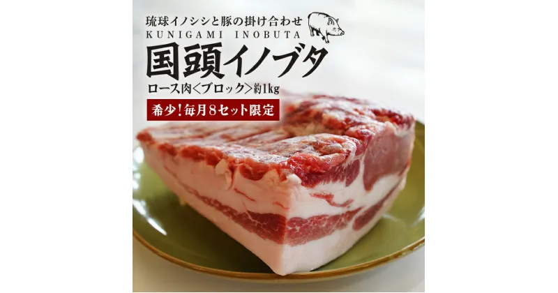 【ふるさと納税】 【毎月8セット限定】 国頭イノブタ ロース肉 ブロック 1kg 猪豚 薄切り ブロック肉 豚肉 豚ロース 国産 冷凍 しゃぶしゃぶ 猪肉 いのしし肉 イノシシ肉